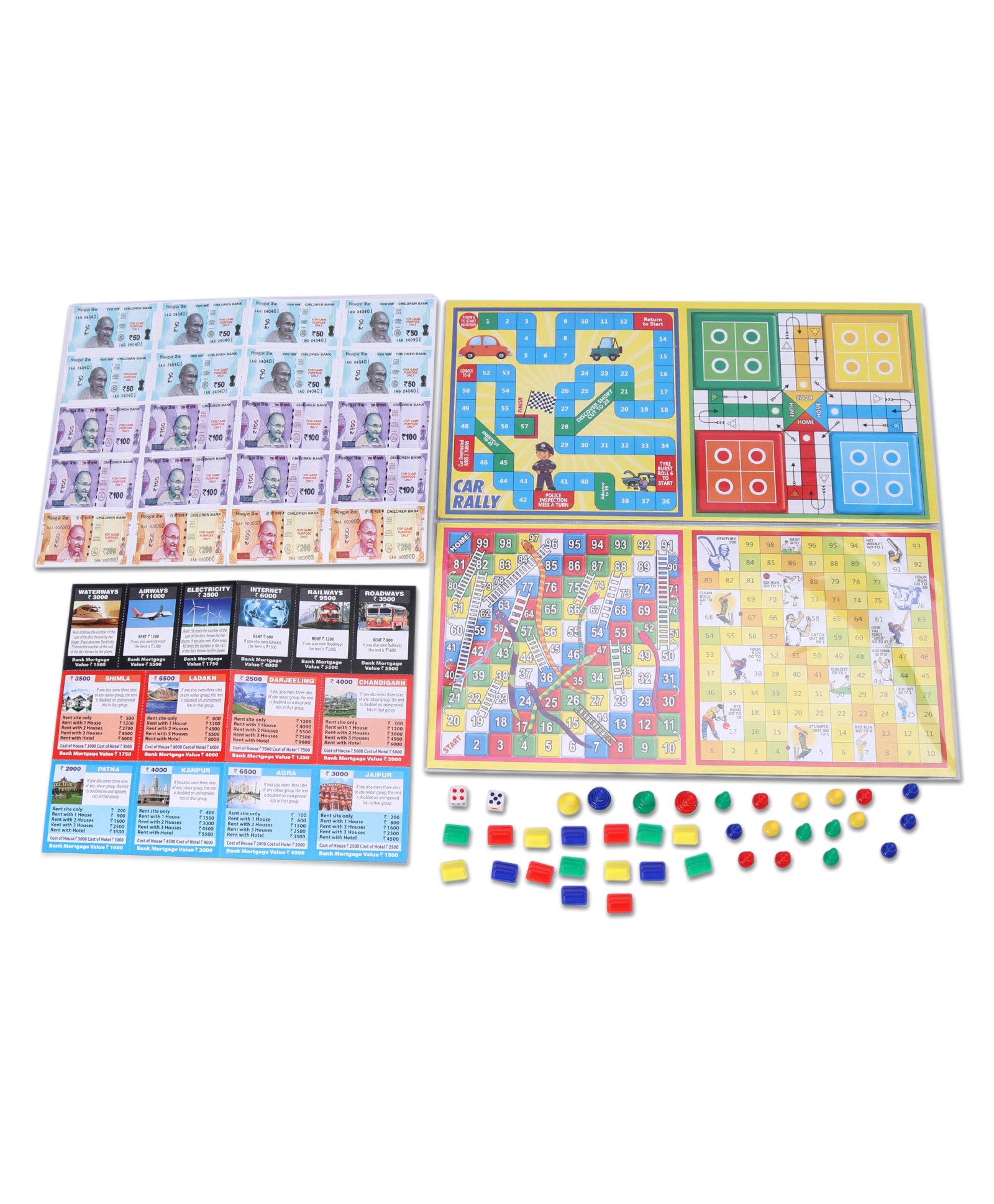 Ratnas Senior Business 5 In 1 Board Game - Multicolor - Kukus Toys