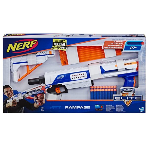 Cross-age Nerf Rampage N-strike Elite Toy Blaster Avec 18 Fléchettes  Tambour Slam Feu Pour Enfants, 100% Nouveau Chork